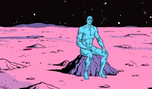 Le Doc Manhattan voit les ficelles de notre spectacle de marionnettes.